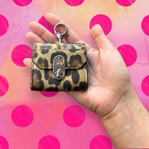 Christian Louboutin AirPod case keychain bag charm leopard print